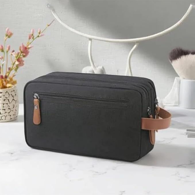 Shaving Kit Toiletry Bag – Travel Organizer (Black)