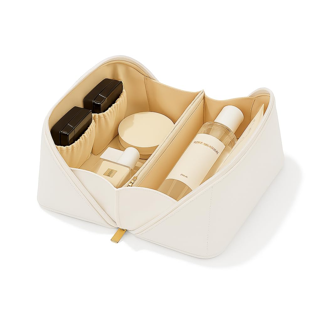 Travel Cosmetic Organizer Bag (Beige)