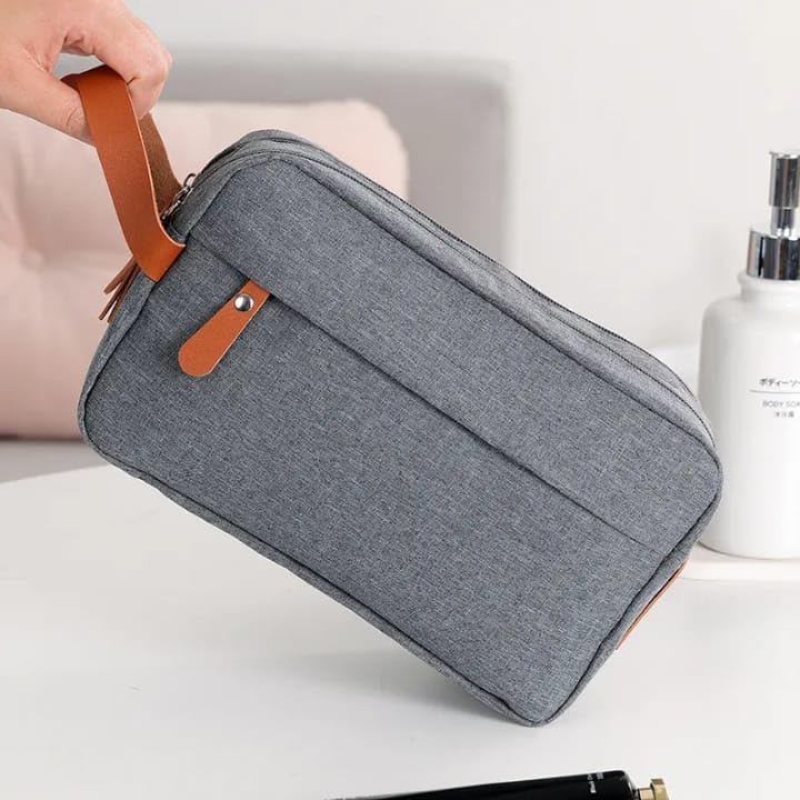 Shaving Kit Toiletry Bag – Travel Organizer (Grey)