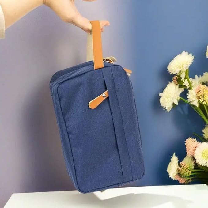 Shaving Kit Toiletry Bag – Travel Organizer (Blue)
