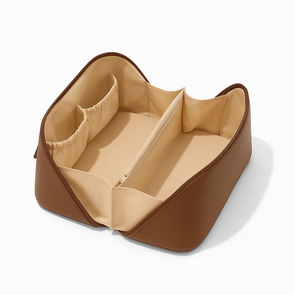Travel Cosmetic Organizer Bag (Brown)