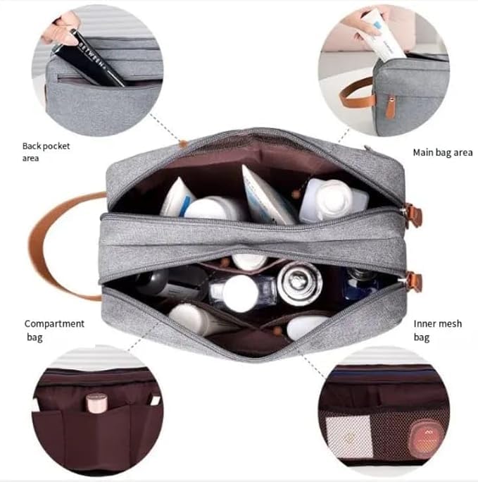Shaving Kit Toiletry Bag – Travel Organizer (Black)