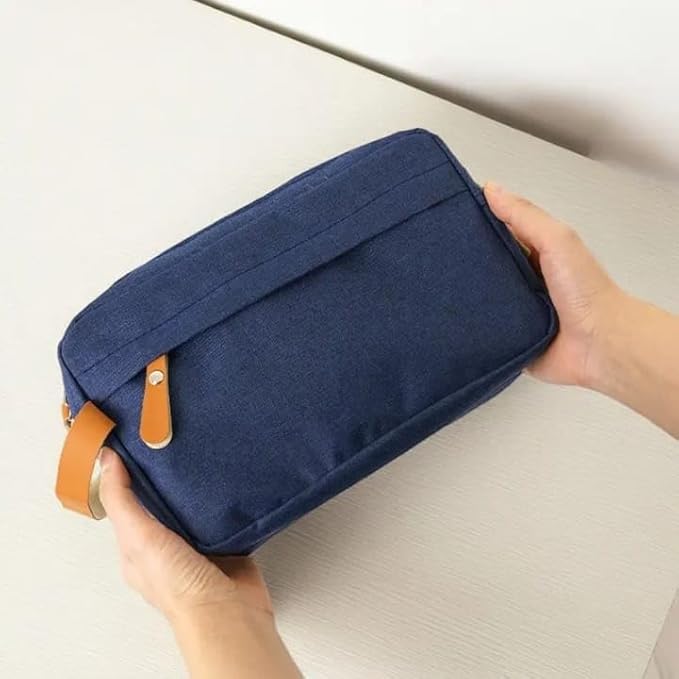 Shaving Kit Toiletry Bag – Travel Organizer (Blue)