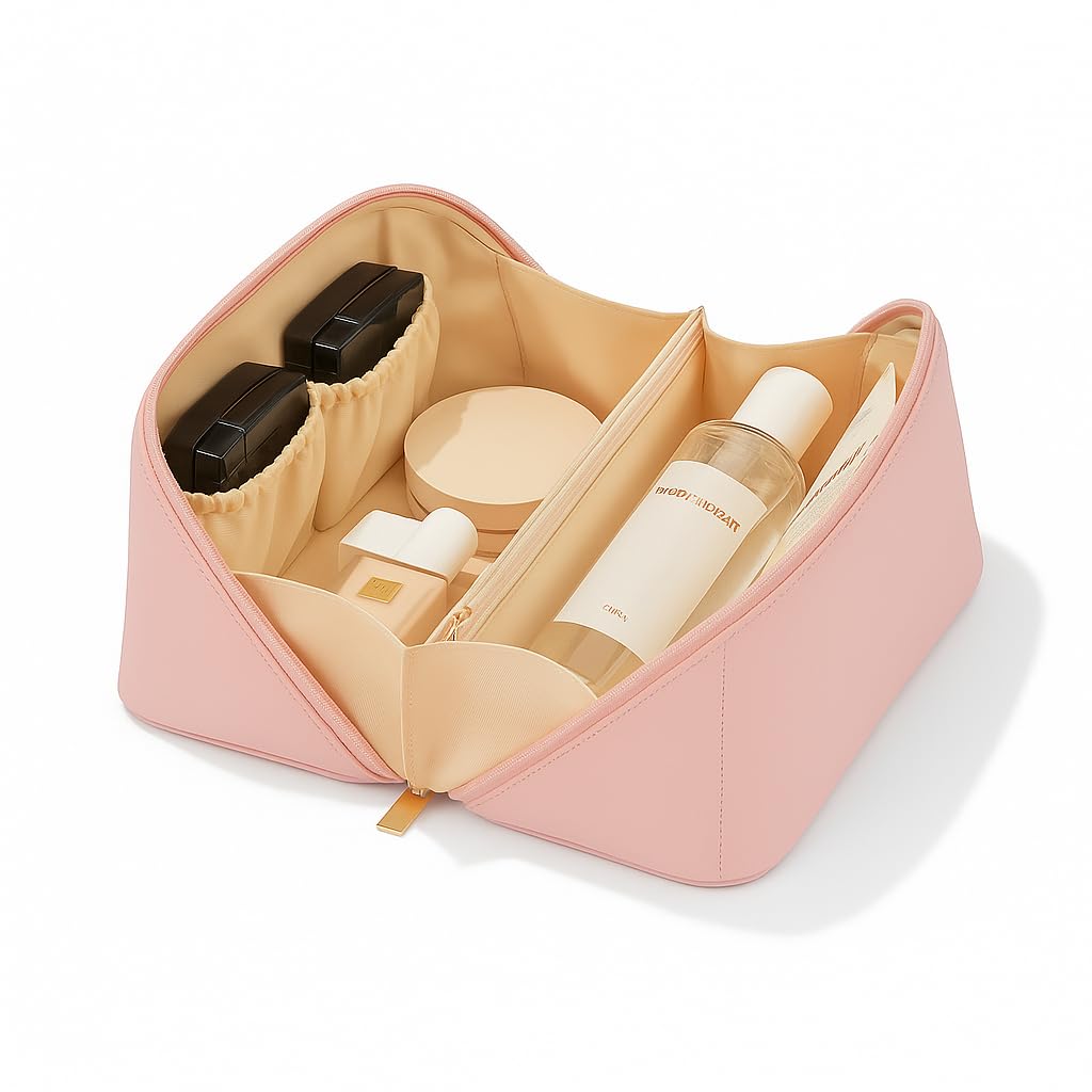 Travel Cosmetic Organizer Bag (Pink)
