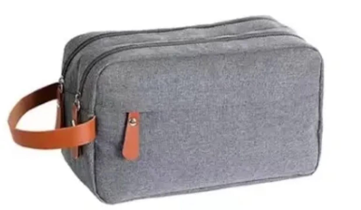Shaving Kit Toiletry Bag – Travel Organizer (Grey)