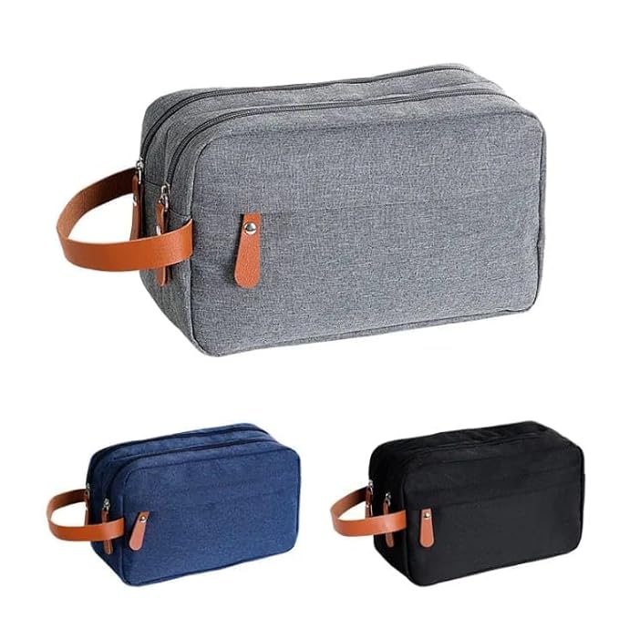 Shaving Kit Toiletry Bag – Travel Organizer (Blue)
