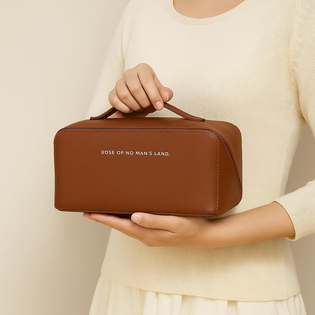 Travel Cosmetic Organizer Bag (Brown)