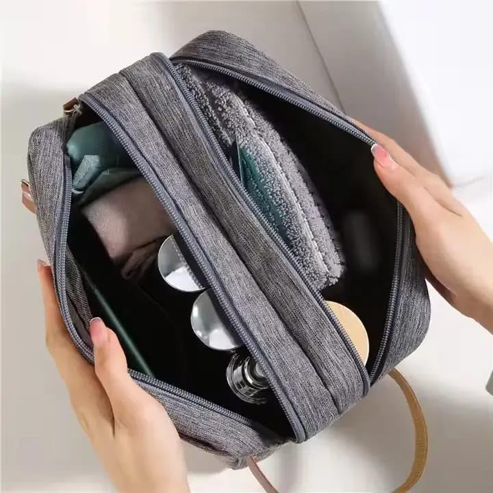 Shaving Kit Toiletry Bag – Travel Organizer (Grey)