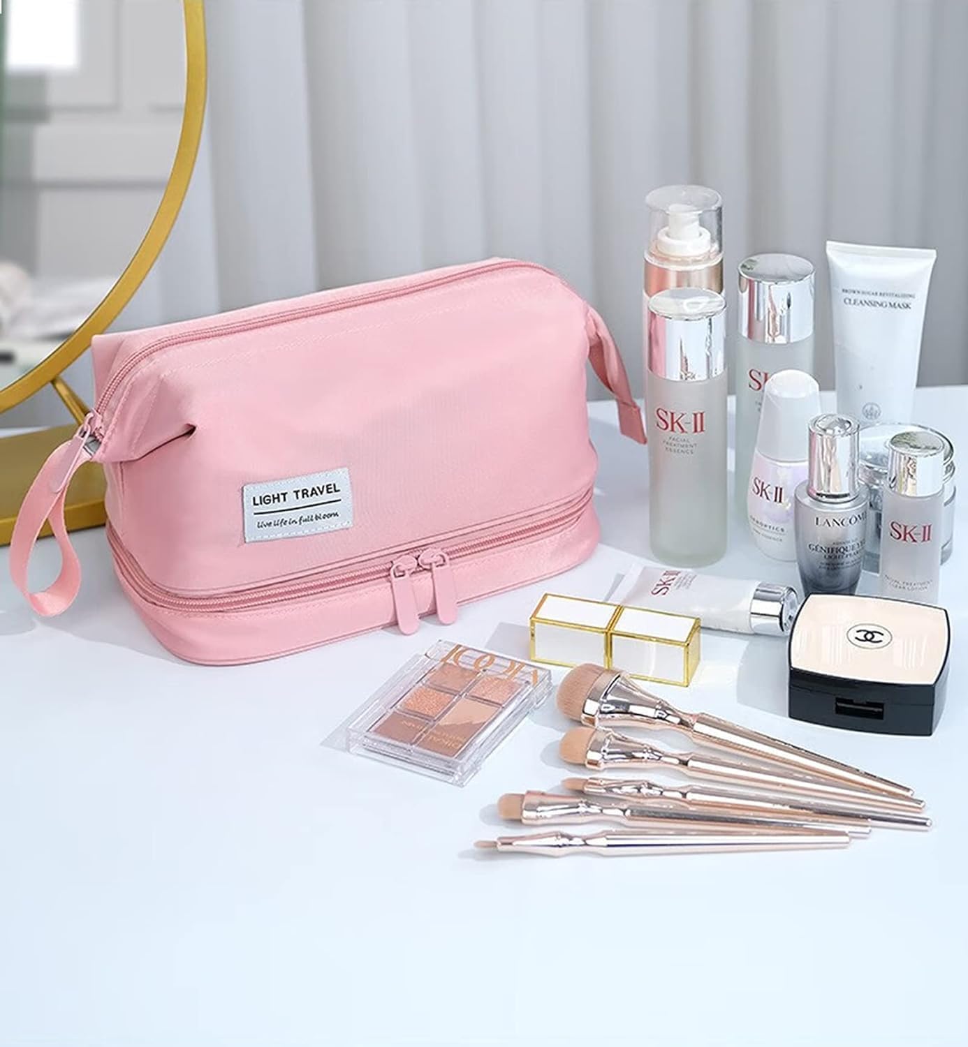 Large Travel Toiletry Bag – Pink