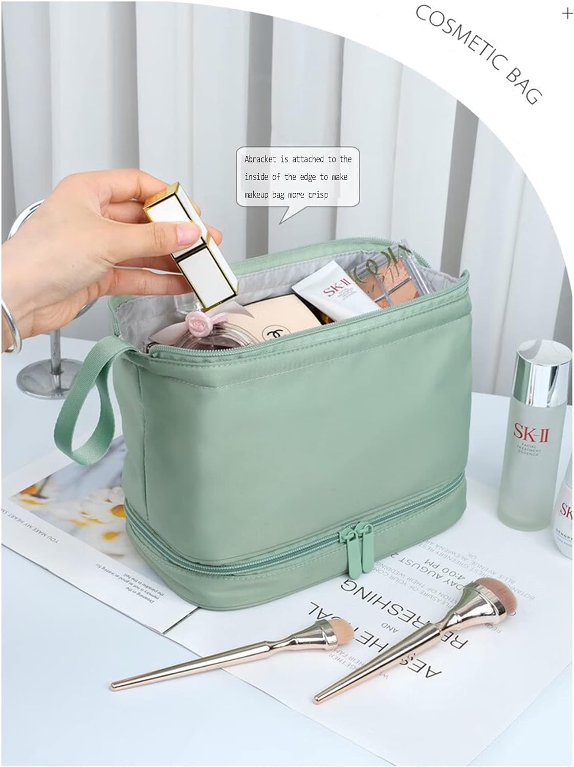 Large Travel Toiletry Bag – Green