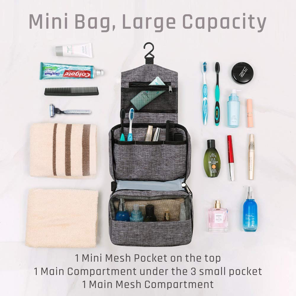 Multipurpose Travel Toiletry Bag (Gray)
