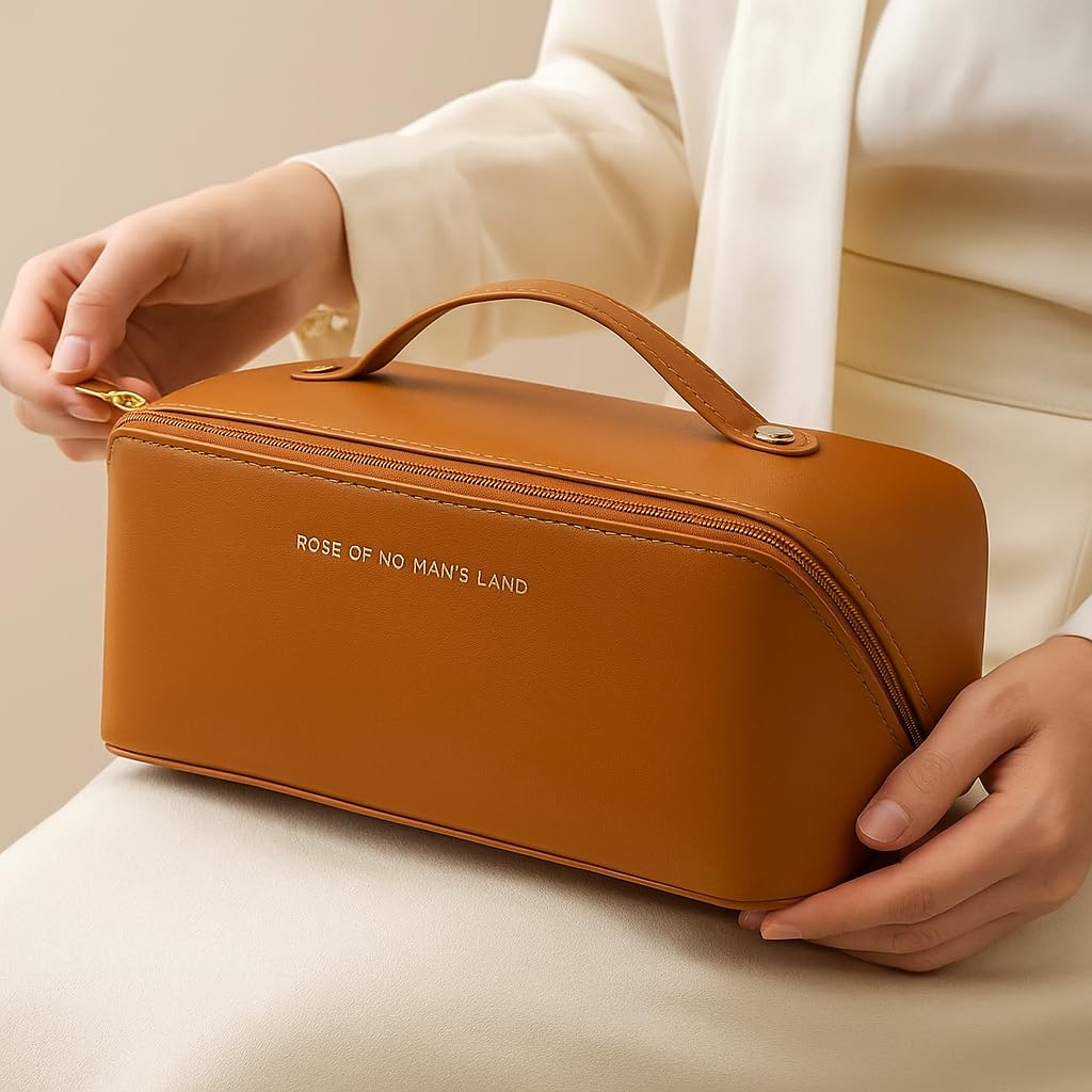 Travel Cosmetic Organizer Bag (Brown)