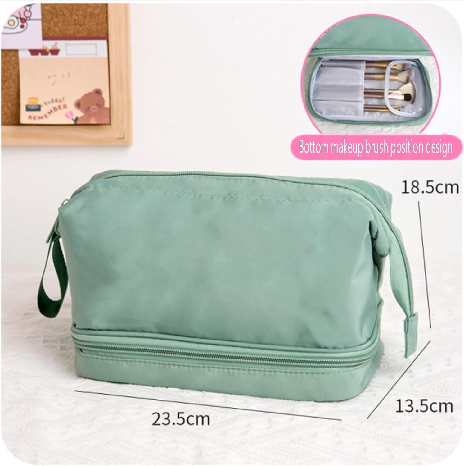 Large Travel Toiletry Bag – Green