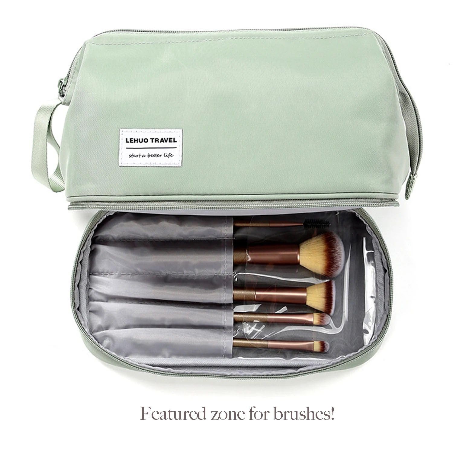Large Travel Toiletry Bag – Green