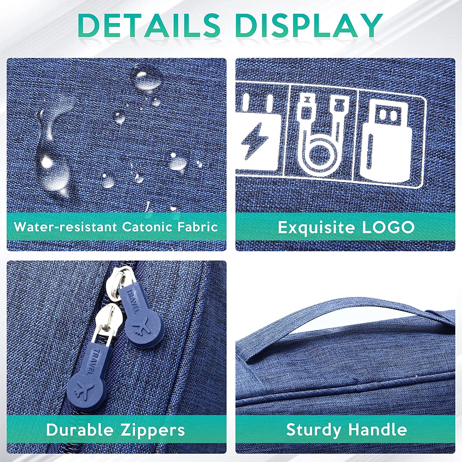 Tech Organizer Cable Bag – Black